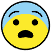Fearful Face Element from OpenMoji Emoji Set