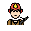 Firefighter Light Skin Tone Element from OpenMoji Emoji Set