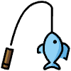 Fishing Pole Element from OpenMoji Emoji Set