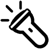 Flashlight High Contrast Element from Fluent Emoji High Contrast Set