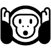 Hear No Evil Monkey High Contrast Emoji from Fluent Emoji High Contrast Set | Free Download as SVG Vector and Transparent PNG | Streamline emojis