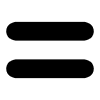 Heavy Equals Sign High Contrast Element from Fluent Emoji High Contrast Set