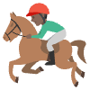 Horse Racing Dark Skin Tone Element from EmojiTwo Colors Set