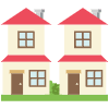 Houses Element from EmojiTwo Colors Set