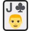 Jack Of Clubs Element from EmojiTwo Colors Set