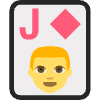 Jack Of Diamonds Element from EmojiTwo Colors Set