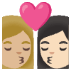 Kiss Woman Woman Medium Light Skin Tone Light Skin Tone Element from Noto Emojis Set