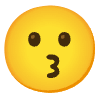 Kissing Face Element from Noto Emojis Set