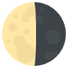 Last Quarter Moon Element from EmojiTwo Colors Set