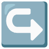 Left Arrow Curving Right Element from Noto Emojis Set