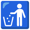 Litter In Bin Sign Element from Noto Emojis Set
