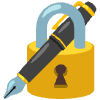 Locked With Pen Element from Noto Emojis Set
