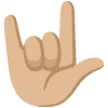 Love You Gesture Medium Light Skin Tone Element from Noto Emojis Set