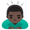 Man Bowing Dark Skin Tone Element from Noto Emojis Set