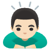 Man Bowing Light Skin Tone Element from Noto Emojis Set