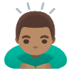 Man Bowing Medium Skin Tone Element from Noto Emojis Set