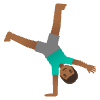 Man Cartwheeling Medium Dark Skin Tone Element from Noto Emojis Set