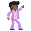 Man Dancing Dark Skin Tone Element from EmojiTwo Colors Set