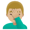 Man Facepalming Medium Light Skin Tone Element from Noto Emojis Set