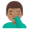 Man Facepalming Medium Skin Tone Element from Noto Emojis Set
