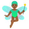 Man Fairy Medium Dark Skin Tone Element from Noto Emojis Set