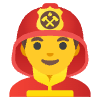 Man Firefighter Element from Noto Emojis Set