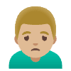 Man Frowning Medium Light Skin Tone Element from Noto Emojis Set