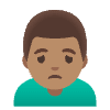 Man Frowning Medium Skin Tone Element from Noto Emojis Set