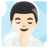 Man In Steamy Room Light Skin Tone Element from Noto Emojis Set