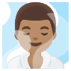 Man In Steamy Room Medium Skin Tone Element from Noto Emojis Set