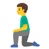 Man Kneeling Element from Noto Emojis Set