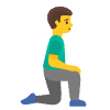 Man Kneeling Facing Right Element from Noto Emojis Set