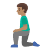 Man Kneeling Medium Skin Tone Element from Noto Emojis Set