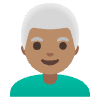 Man Medium Skin Tone White Hair Element from Noto Emojis Set