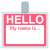 Name Badge Element from EmojiTwo Colors Set
