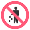 No Littering Element from EmojiTwo Colors Set