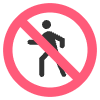 No Pedestrians Element from EmojiTwo Colors Set