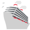 Passenger Ship Element from EmojiTwo Colors Set