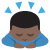 Person Bowing Dark Skin Tone Element from EmojiTwo Colors Set