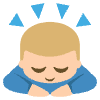 Person Bowing Medium Light Skin Tone Element from EmojiTwo Colors Set