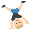 Person Cartwheeling Medium Light Skin Tone Element from EmojiTwo Colors Set