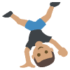 Person Cartwheeling Medium Skin Tone Element from EmojiTwo Colors Set