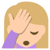 Person Facepalming Medium Light Skin Tone Element from EmojiTwo Colors Set