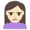 Person Frowning Light Skin Tone Element from EmojiTwo Colors Set