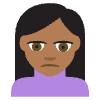 Person Frowning Medium Dark Skin Tone Element from EmojiTwo Colors Set