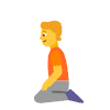 Person Kneeling Flat Default Element from Fluent Emoji Flat Set