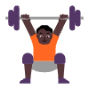 Person Lifting Weights Flat Dark Element from Fluent Emoji Flat Set
