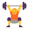 Person Lifting Weights Flat Default Element from Fluent Emoji Flat Set