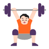 Person Lifting Weights Flat Light Element from Fluent Emoji Flat Set