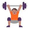 Person Lifting Weights Flat Medium Element from Fluent Emoji Flat Set